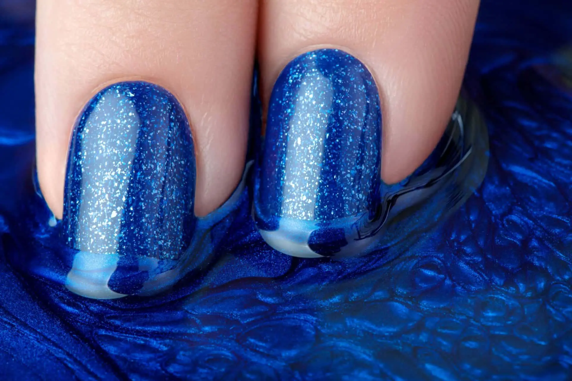 blue nail polish mean