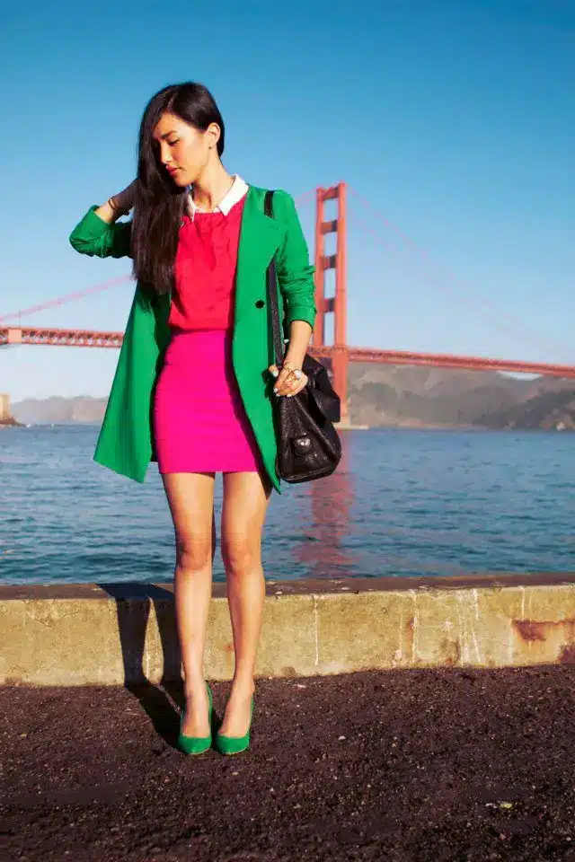 color blocking quirky fashion style